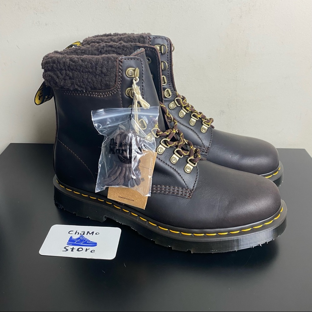 Dr. Martens 1460 Collar Leather Fur Cuff Boot